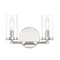 Designers Fountain Hudson 11in 2-Light Polished Nickel Coastal Indoor Vanity Light with Clear Glass Shades D268C-2B-PN - alternate 1
